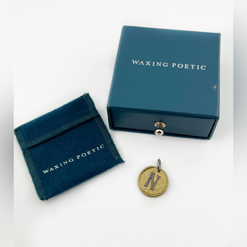 Waxing Poetic Silver & Brass Mixed Metal Letter 